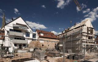 Einfamilienhaus in Holzmassivbauweise mit Gerüst